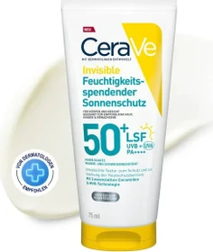 CeraVe Invisible Feuchtigkeitsspendender Sonnenschutz LSF50+, 75ml