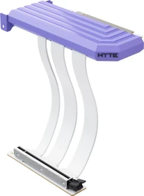 Hyte Hyper Riser Kabel, gewinkelt, PCIe 5.0, 200mm, violett/weiß