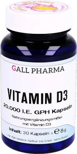 Hecht Pharma Vitamin D3 20.000 I.E. GPH Kapseln, 30 Stück