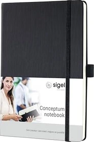 Sigel Conceptum Notizbuch, A5, punktiert, Hardcover, schwarz, 97 Blatt