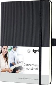 Sigel Conceptum Notizbuch, A5, punktiert, Hardcover, schwarz, 97 Blatt