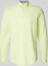 Tom Tailor Regular Fit Logo-Stickerei Hemd langarm lime cream green (Herren)