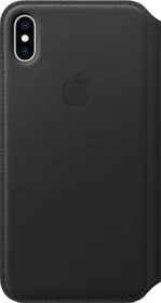 Apple Leder Folio Case für iPhone XS Max schwarz