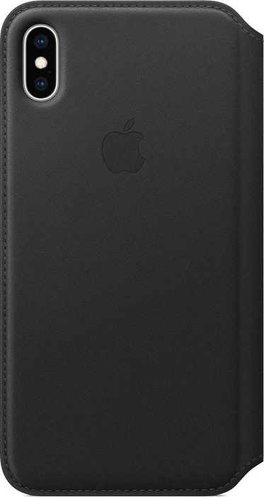 Apple Leder Folio Case für iPhone XS Max schwarz