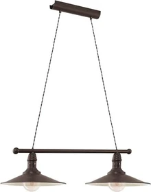 Eglo Stockbury Pendelleuchte 2-flammig braun/beige