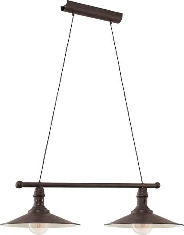 Eglo Stockbury Pendelleuchte 2-flammig braun/beige