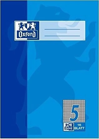 Oxford Schulheft, A5, Lineatur 5, hellblau, 16 Blatt (100050368)