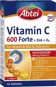Abtei Vitamin C 600 Forte Plus Depot Tabletten, 42 Stück