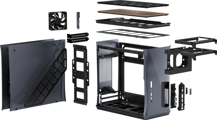 Fractal Design Era ITX Titanium Grey Walnut, Mini-ITX