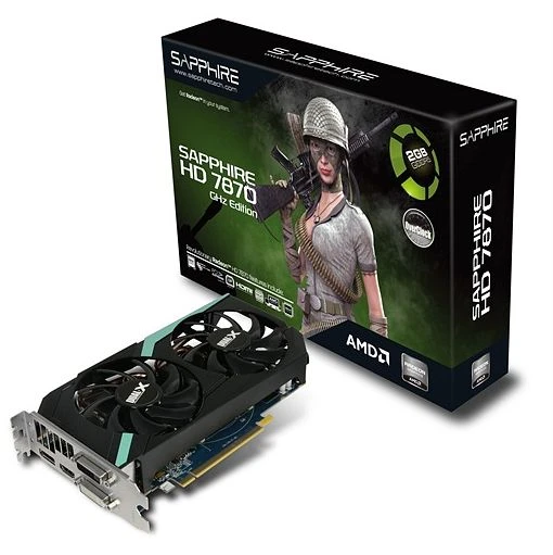 Sapphire Radeon HD 7870 GHz Edition OC, 2GB GDDR5, 2x DVI, HDMI, DP, lite retail