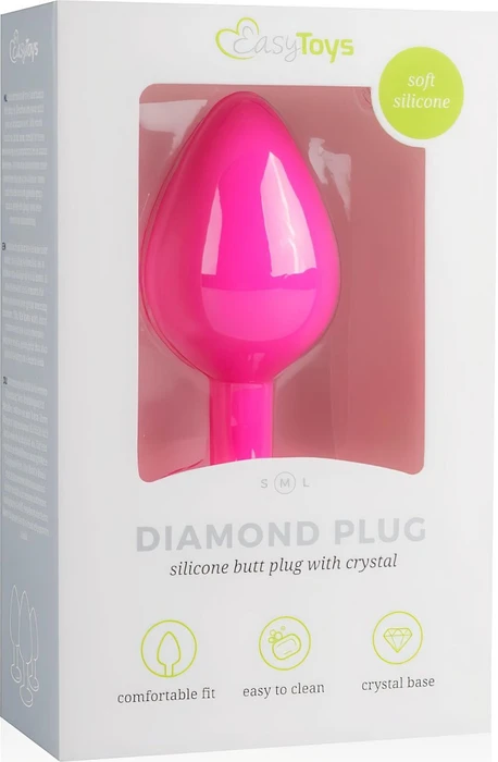 EasyToys Diamond Analplug mittelgroß pink