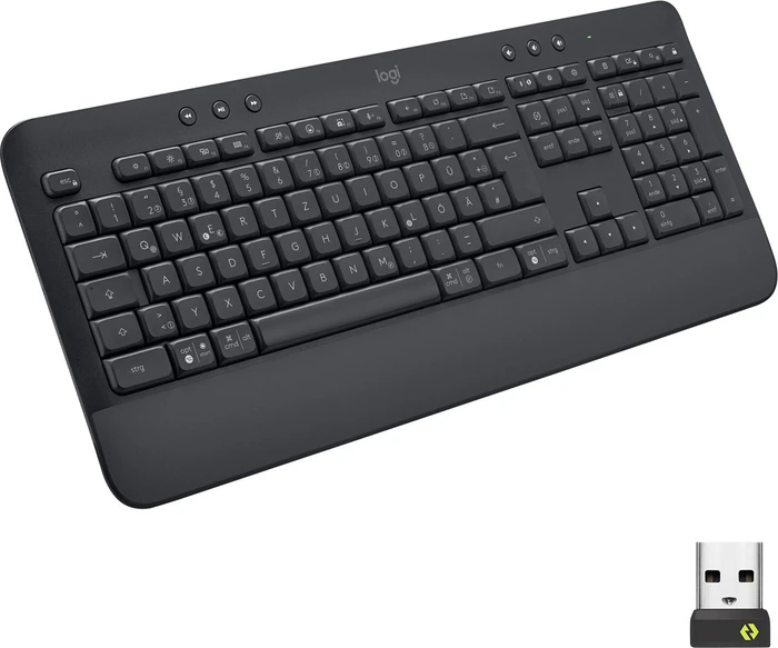 Logitech Signature K650 Comfort, Graphite, Logi Bolt, USB/Bluetooth, DE