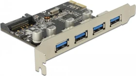 DeLOCK 4x USB-A 3.0, PCIe x1