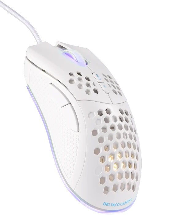 Deltaco WM75 Ultra-Light Gaming Mouse weiß, USB
