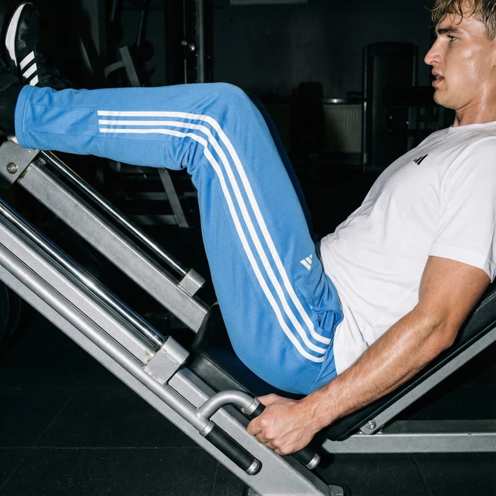 adidas Workout Essentials All-Set 3-Streifen Hose lang ray blue/white (Herren)