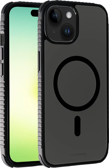 Vivanco Mag Solid Elite Cover für Apple iPhone 15 Plus schwarz