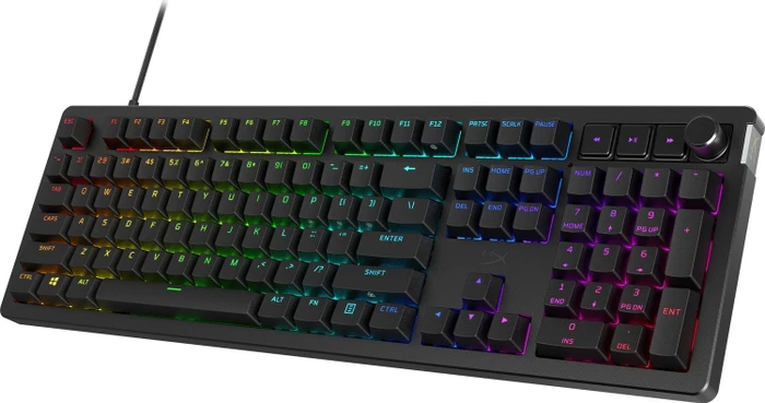 HP HyperX Alloy Rise, PBT, LEDs RGB, hot-swap, HyperX Linear, USB, US