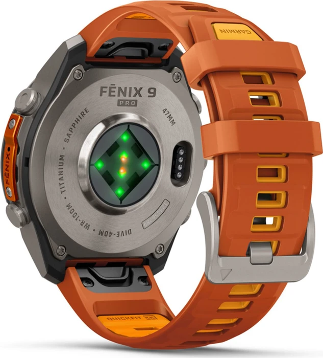 Garmin Fenix 9 Pro inReach 47mm titanium/autumn orange-spark orange