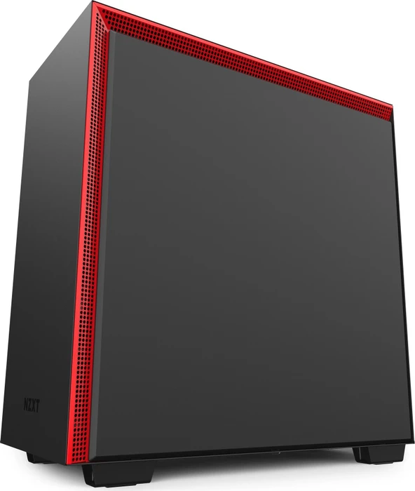 NZXT H710i, schwarz/rot, Glasfenster