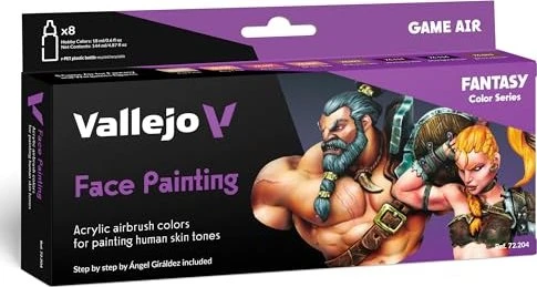 Vallejo Game Air Fantasy Color Series Face Painting Farbset, 8-tlg.