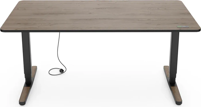 Yaasa Desk Pro elektrisch höhenverstellbarer Sitz-Steh-Schreibtisch 140x80cm Eiche dunkel/schwarz