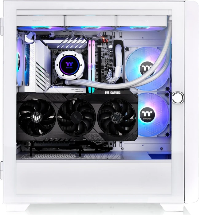 Thermaltake S250 ARGB, weiß, Glasfenster
