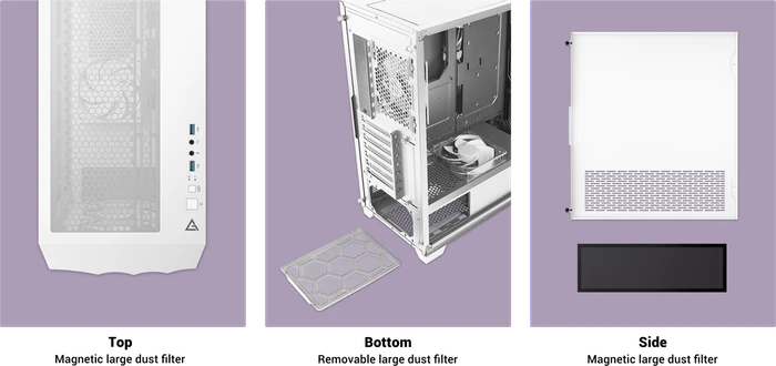 Antec Dark League Dark Fleet DF700 Flux White, weiß, Glasfenster