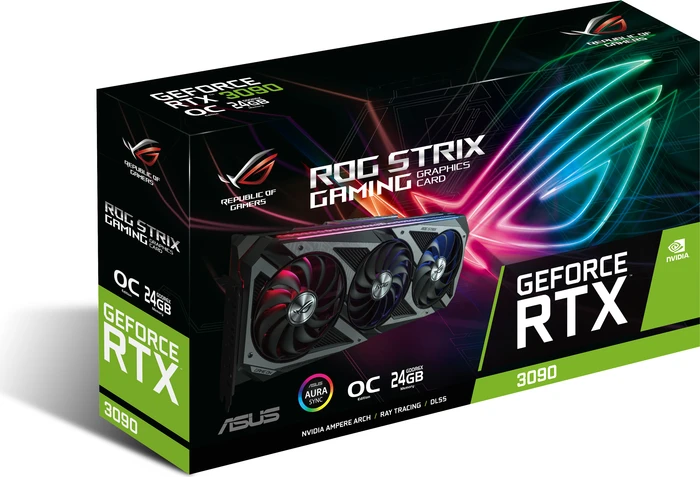 ASUS ROG Strix GeForce RTX 3090 OC, ROG-STRIX-RTX3090-O24G-GAMING, 24GB GDDR6X, 2x HDMI, 3x DP