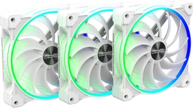 Alpenföhn Wing Boost 3 ARGB White Edition Triple, weiß, LED-Steuerung, Fernbedienung, 140mm, 3er-Pack