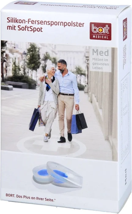Bort Medical Silikon-Fersenspornpolster mit SoftSpot medium Gr.39-41, 2 Stück