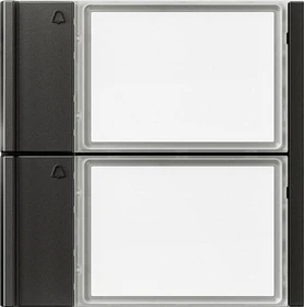 Siedle TM 700-2-0 DG Ruftasten für Vario Türsprechanlage, 2 Teilnehmer, Dunkelgrau-Glimmer