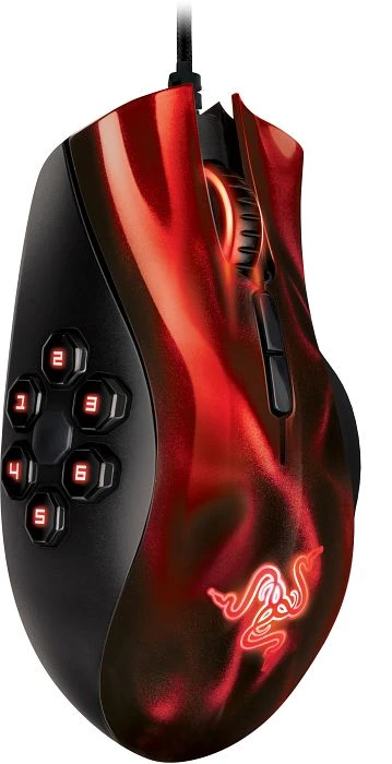 Razer Naga Hex Gaming Mouse Wraith Red, USB