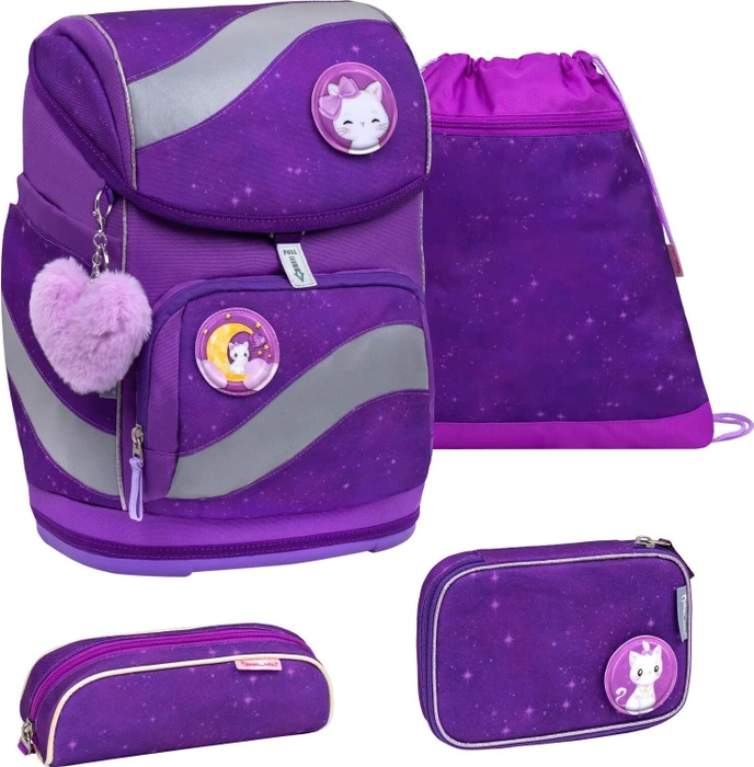 Belmil Smarty Purple Sky Schultaschen-Set, 5-tlg.