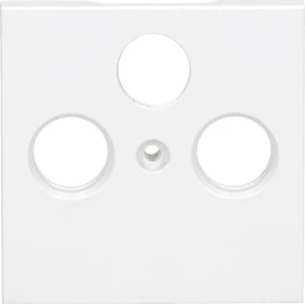 Panasonic Zentralplatte für TV/Radio/SAT-Antennensteckdose 3 Loch KARRE Plus 55, reinweiß