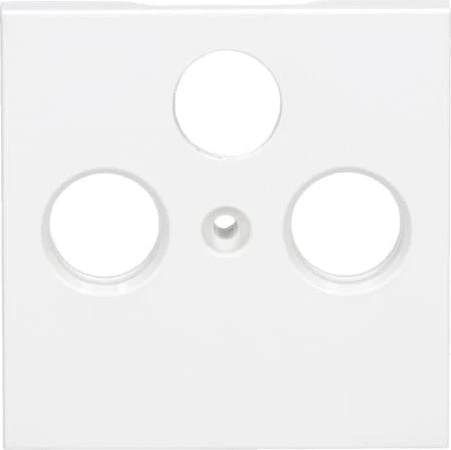Panasonic Zentralplatte für TV/Radio/SAT-Antennensteckdose 3 Loch KARRE Plus 55, reinweiß