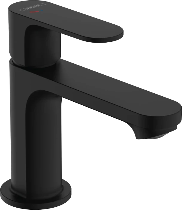 Hansgrohe Rebris S Einhebel-Waschtischmischer 80 CoolStart EcoSmart+ mit Zugstangen-Ablaufgarnitur mattschwarz