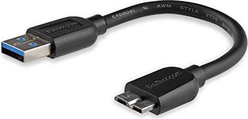 StarTech 15cm schlankes SuperSpeed USB 3.0 A auf Micro B Kabel St/St schwarz