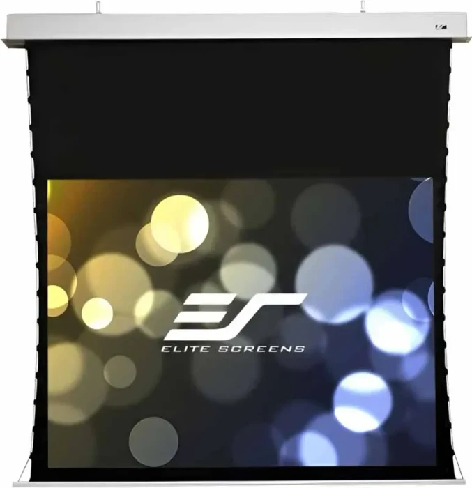 Elite Screens Evanesce Tab Tension Deckeneinbauleinwand 221.4x124.5cm weißer Rand