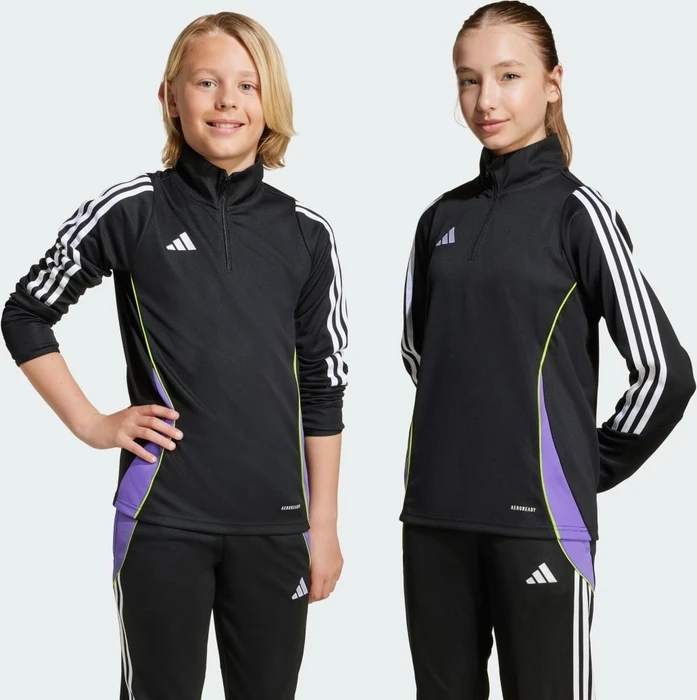 adidas Tiro 24 Funktionsshirt langarm black/purple rush (Junior)
