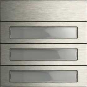 Gira System 106 Ruftastenmodul 3 Teilnehmer, stainless steel V4A