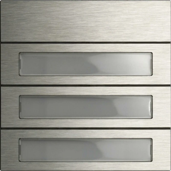 Gira System 106 Ruftastenmodul 3 Teilnehmer, stainless steel V4A