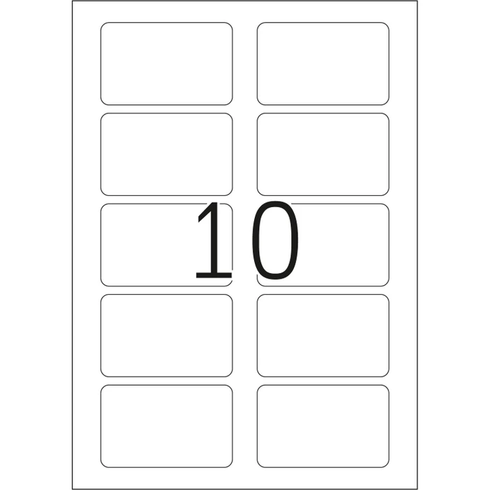 Herma Namensetiketten Acetatseide, 80x50mm, ablösbar, weiß, 20 Blatt (200 Etiketten)