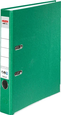 Herlitz maX.file nature plus Ordner 2-Ring, 50mm, A4, grün (10841666)