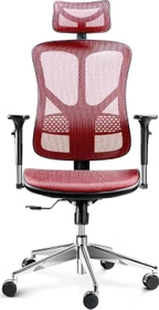 Diablo Chairs V-Basic Ergonomischer Bürostuhl, schwarz/bordeauxrot