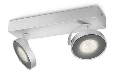 Philips myLiving Spot Clockwork 2-flammig alu