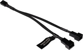 Alphacool 3-Pin auf 2x 3-Pin Verteiler, sleeved, 15cm, schwarz