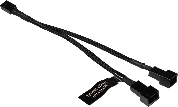 Alphacool 3-Pin auf 2x 3-Pin Verteiler, sleeved, 15cm, schwarz
