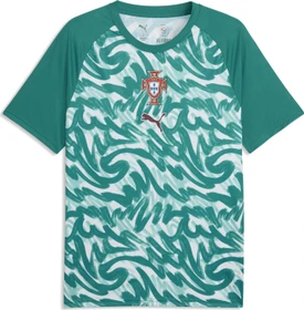 Puma FIFA WM 2026 Portugal Aufwärmtrikot kurzarm green lagoon/ruby shimmer (Herren)