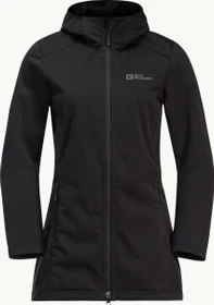 Jack Wolfskin Windhain Funktionsmantel schwarz (Damen)