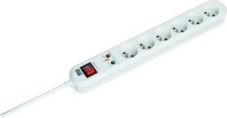 Bachmann Smart UTE mit Schalter, 6-fach, 3m, weiß
